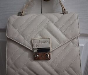 NEW Bolzano Baby Brie Vegan Leather Cream Bag